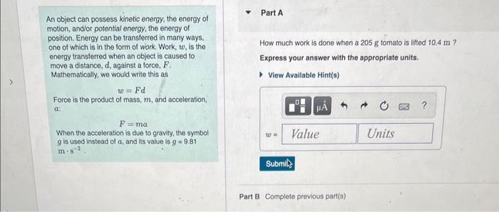 Solved - Part A Part B Complete previous part(s) | Chegg.com