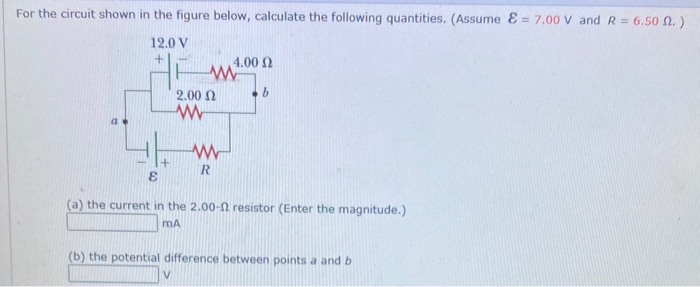 Solved For the circuit shown in the figure below, calculate | Chegg.com