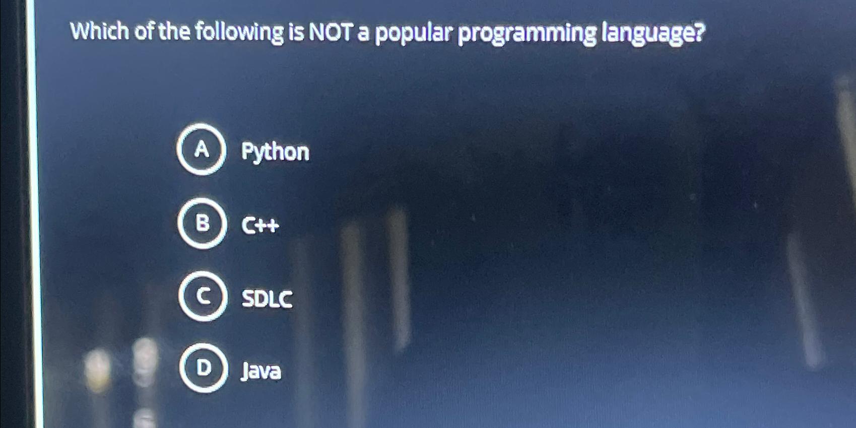 Solved Which of the following is NOT a popular programming | Chegg.com