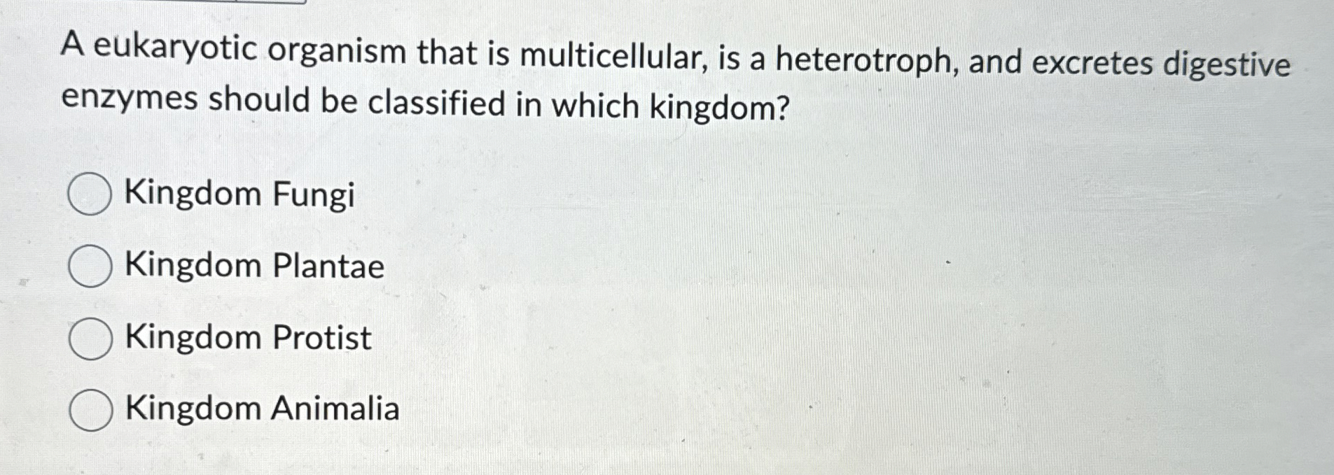 Solved A eukaryotic organism that is multicellular, is a | Chegg.com