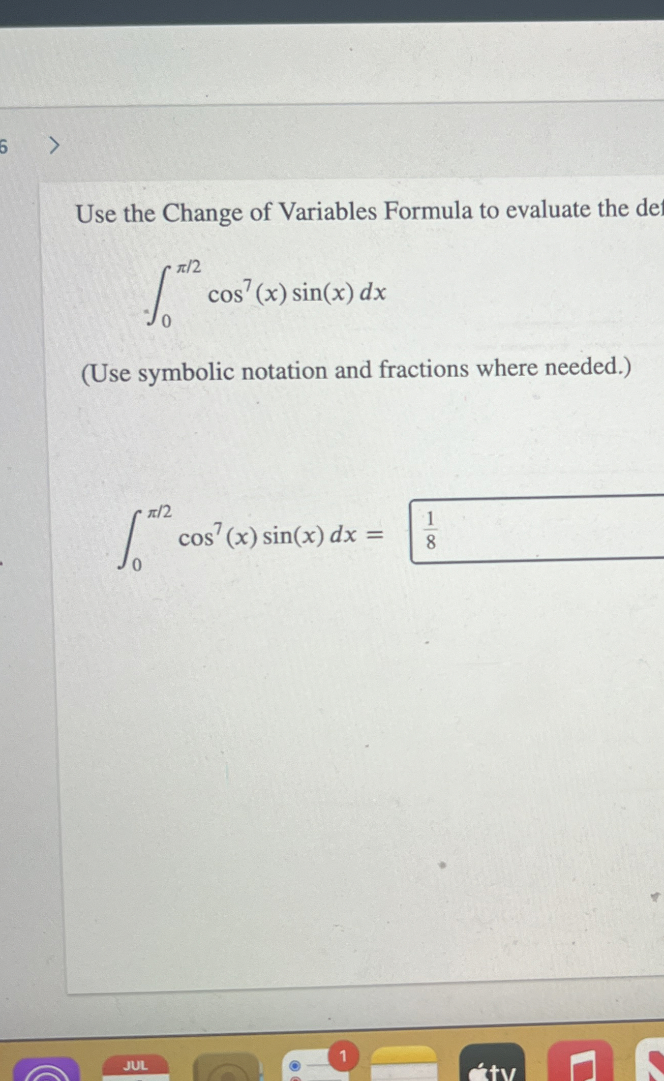 Solved Use the Change of Variables Formula to evaluate the | Chegg.com