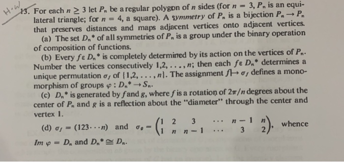 Solved How 13. For each n > 3 let P. be a regular polygpn of | Chegg.com