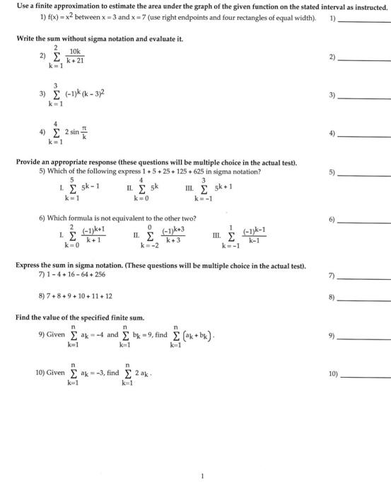 Solved Use a finite approximation to estimate the area under | Chegg.com