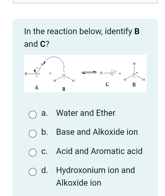 Solved In the reaction below, identify \\( \\mathbf{B} \\) | Chegg.com
