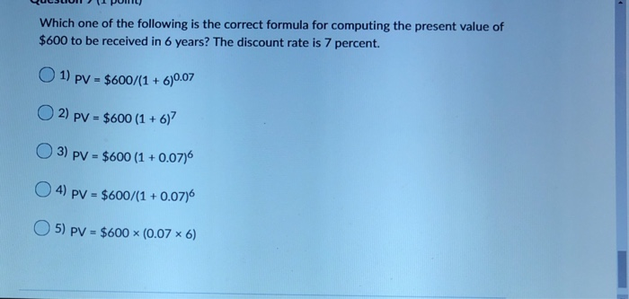 Solved Which one of the following is the correct formula for | Chegg.com