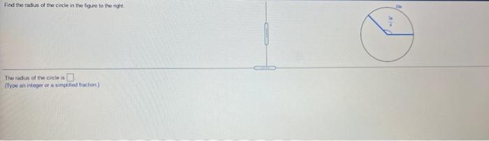Solved Find the radius of the circle in the figure to the | Chegg.com