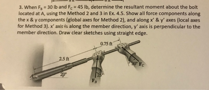 Solved OILO ILI 3. When FR = 30 lb and Fc = 45 lb, determine | Chegg.com