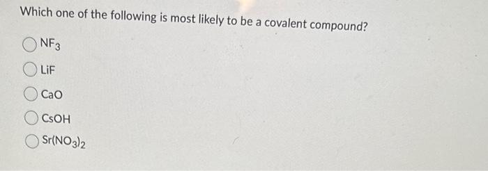 Solved Which one of the following is most likely to be a | Chegg.com