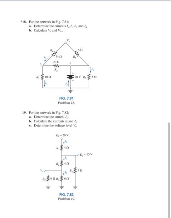 Solved Chapter 7. 8, 9, 18, 19 8. For the network in Fig. | Chegg.com