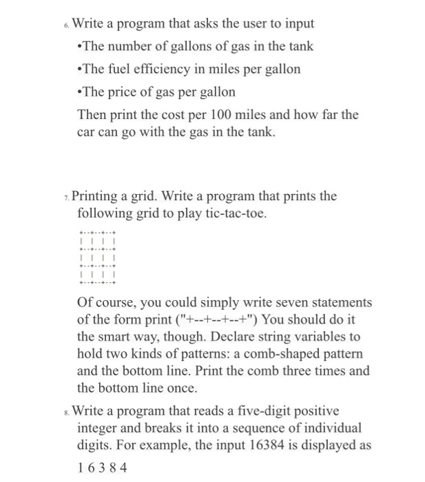 Solved 6. Write a program that asks the user to input •The | Chegg.com