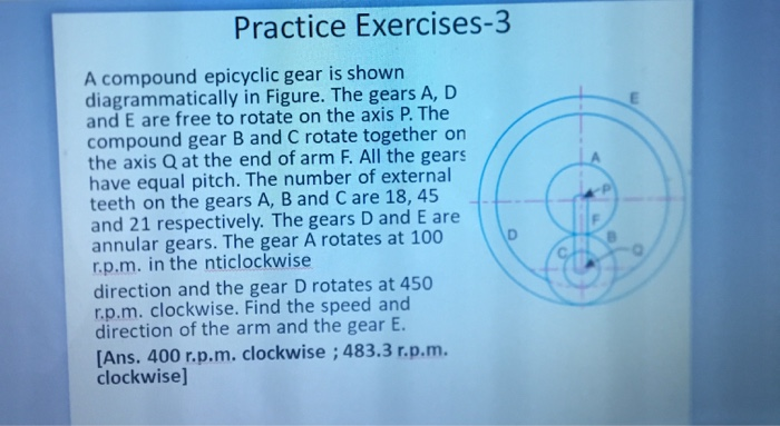 Solved In the figure below, gears B and C are a compound