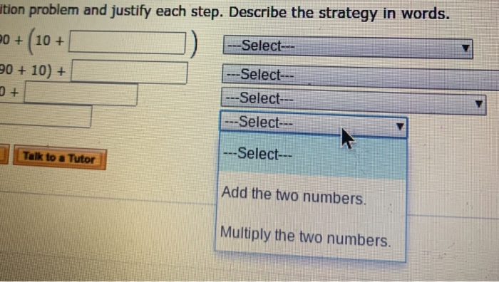 Solved Fill in the steps of the addition problem and justify | Chegg.com