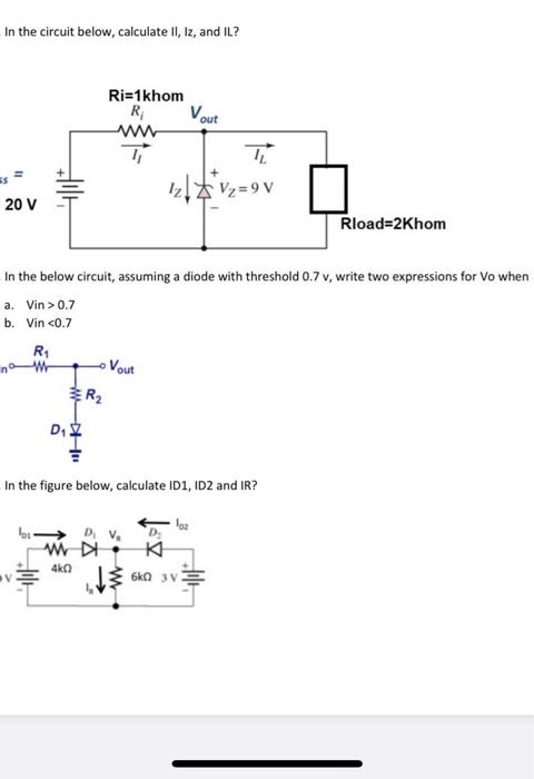 Solved In the circuit below, calculate II, I2, and IL? | Chegg.com