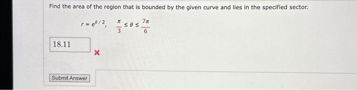 find the area of the shaded region r 5 cos θ