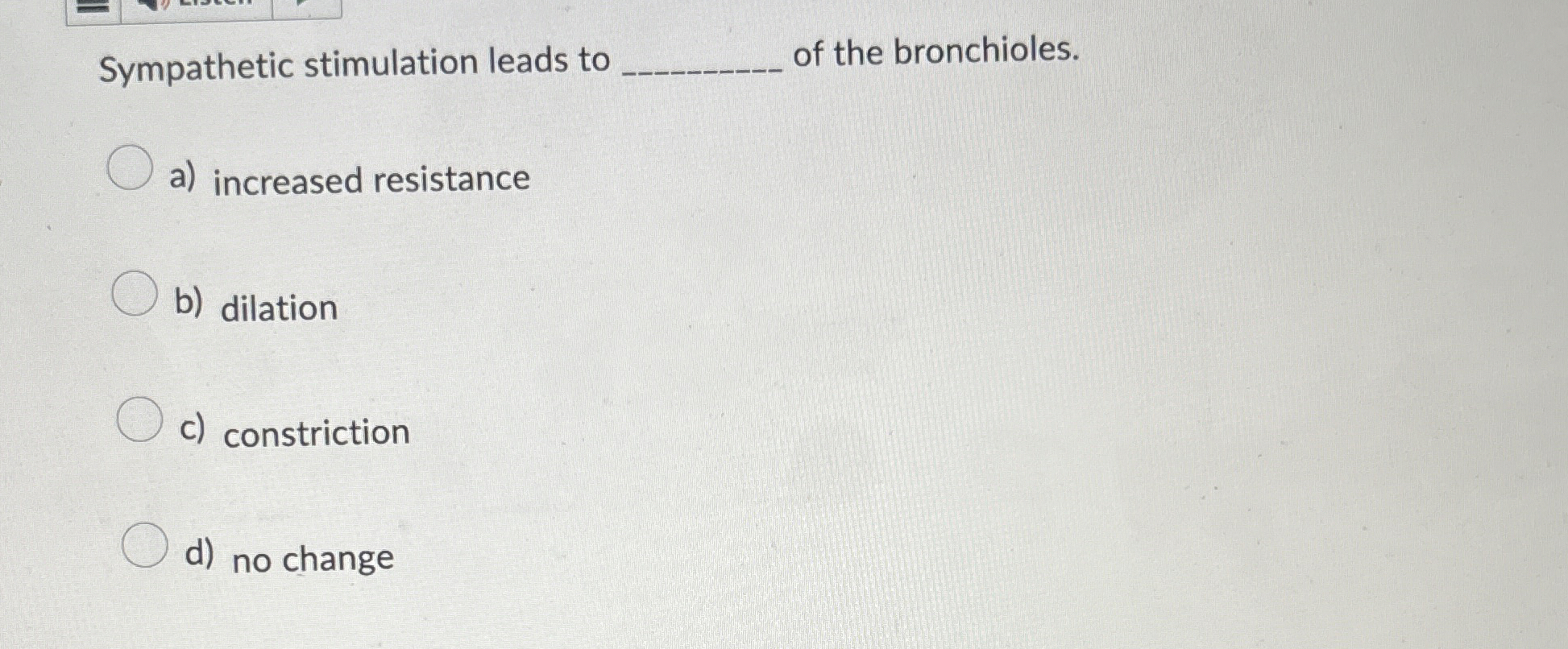 Solved Sympathetic stimulation leads to q, ﻿of the | Chegg.com