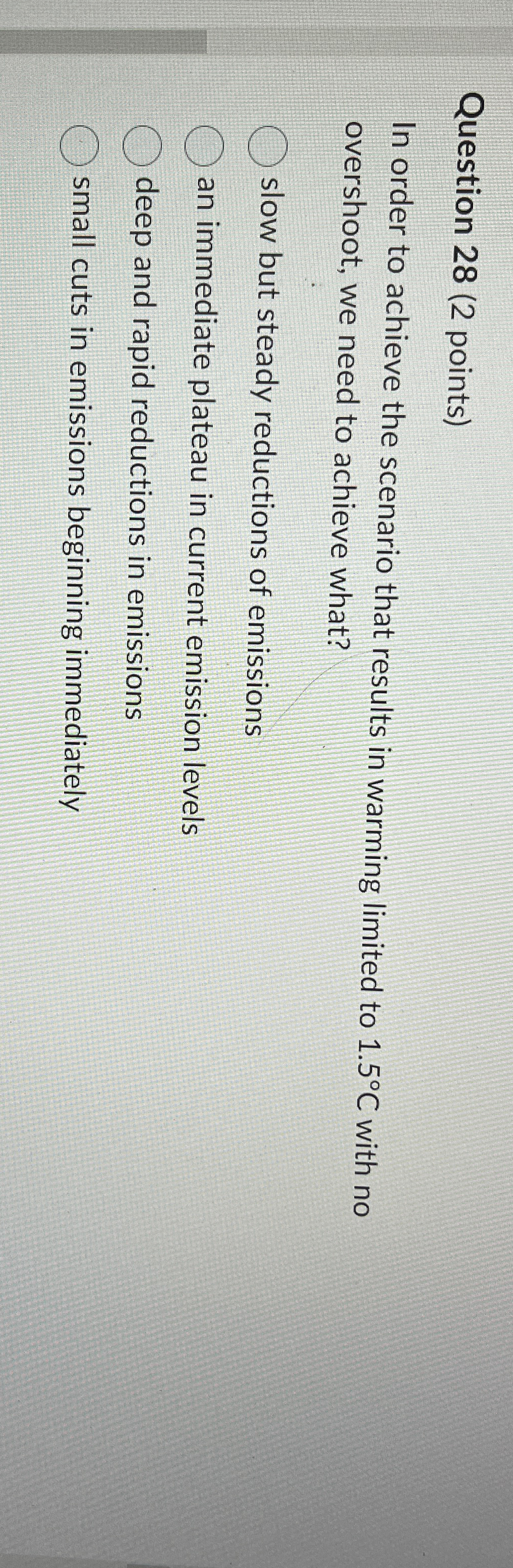 Solved Question 28 (2 ﻿points)In order to achieve the | Chegg.com