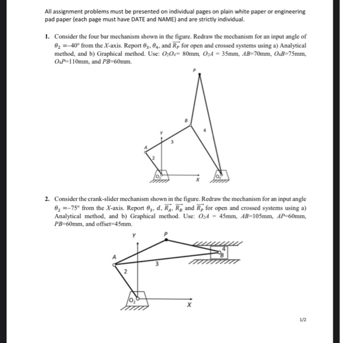 Solved 2. Consider the crank-slider mechanism shown in the | Chegg.com