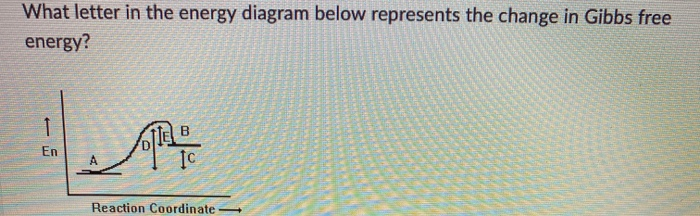 Solved What Letter In The Energy Diagram Below Represents | Chegg.com