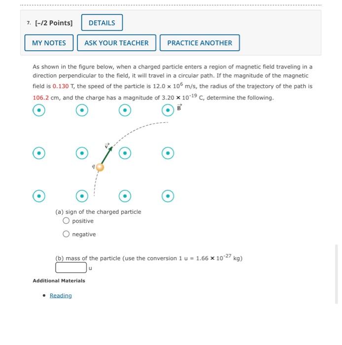 Solved As Shown In The Figure Below, When A Charged Particle | Chegg.com