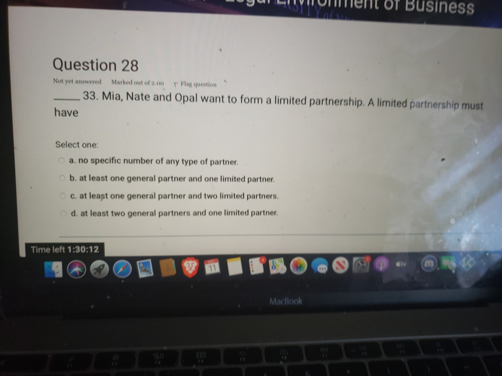 Solved Gui Liwu Ent Of Business Question 28 Not Yet Answered Chegg Com