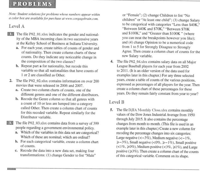 PROBLEMS Note: Student solutions for problems whose | Chegg.com
