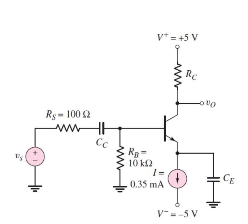 Solved For the following Amplifier circuits, determine the | Chegg.com