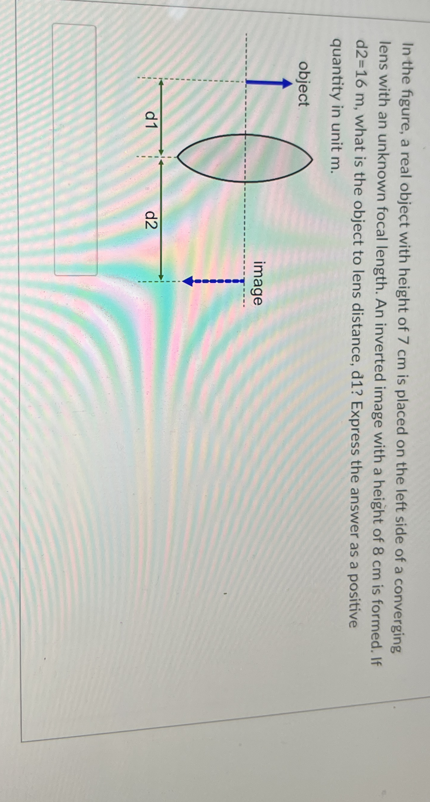Solved In the figure, a real object with height of 7 ﻿cm is | Chegg.com