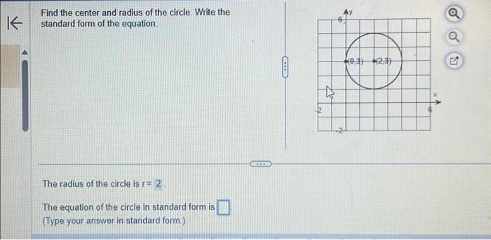 radius of circle formula in standard form