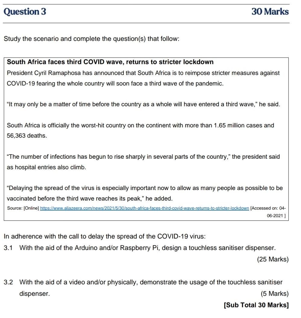 Solved Question 3 30 Marks Study the scenario and complete | Chegg.com