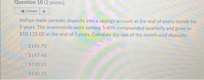 Solved Calculate the number of payments during the term for | Chegg.com