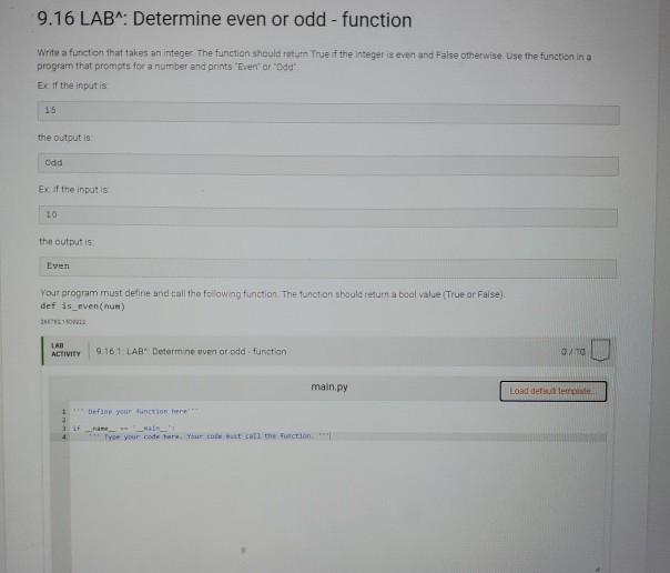 Solved python Write a function that takes an integer. The | Chegg.com