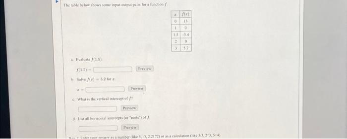 Solved The table below shows some input-output pairs for a | Chegg.com