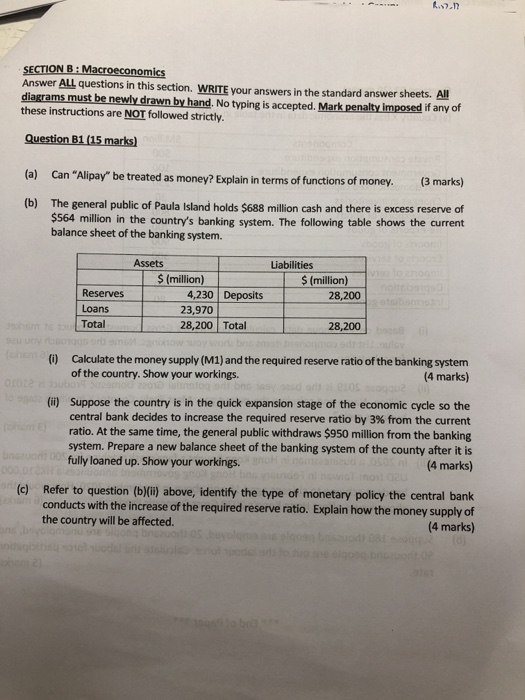 Solved 2.2.1 SECTION B: Macroeconomics Answer ALL Questions | Chegg.com