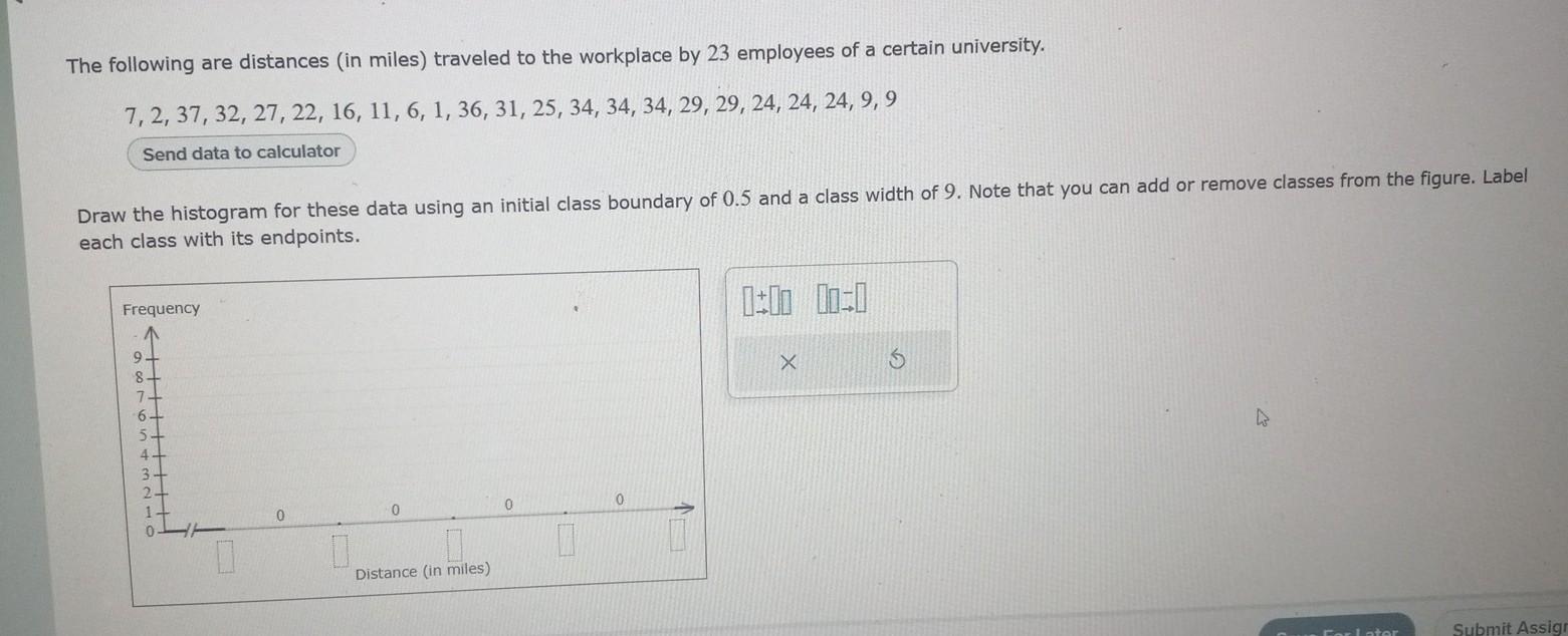Solved The following are distances (in miles) traveled to | Chegg.com