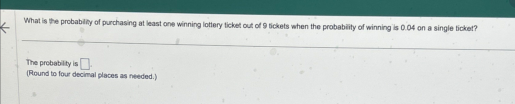 Solved What is the probability of purchasing at least one | Chegg.com