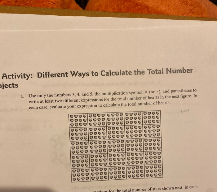 Solved Activity Different Ways To Calculate The Total Chegg Com