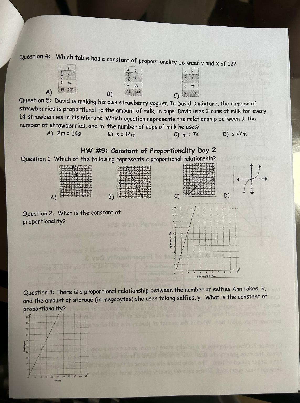 Solved Question 4: Which table has a constant of | Chegg.com