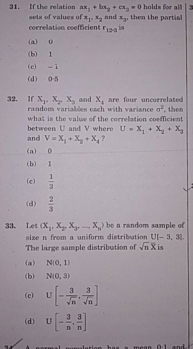 Solved 31 If The Relation Ax Bx Cx 0 Holds For Al Chegg Com