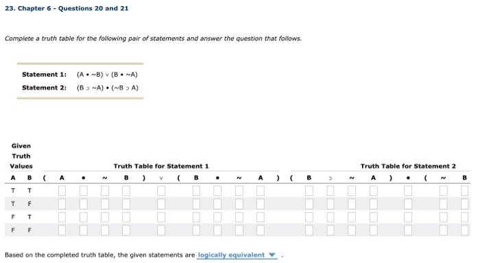 for the truth tables: PLEASE put EXACTLY what i | Chegg.com