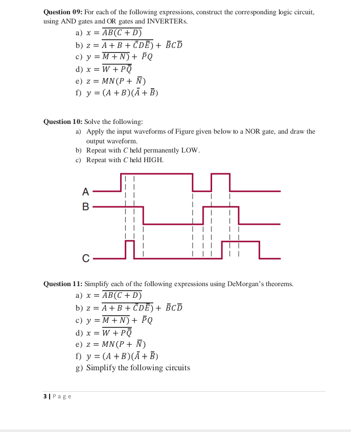 Solved Question 09 For Each Of The Following Expressions Chegg Com