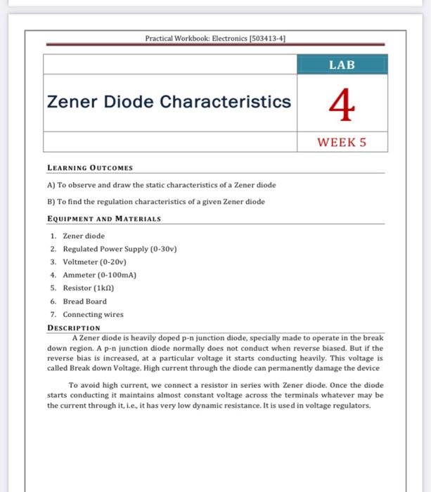Solved A Zener diode is heavily doped p−n junction diode,