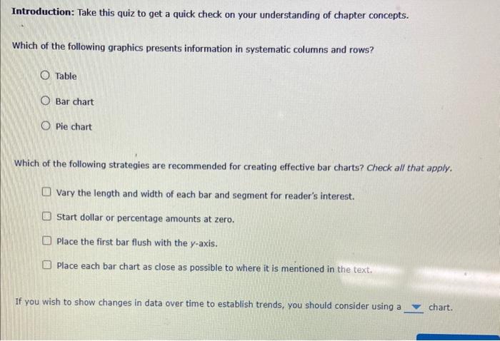Introduction: Take this quiz to get a quick check on | Chegg.com