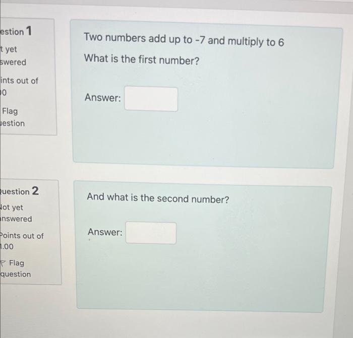 what 2 numbers add to 6 and multiply to 8