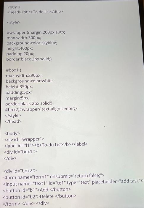 Solved Complete the JavaScript code to do the following | Chegg.com