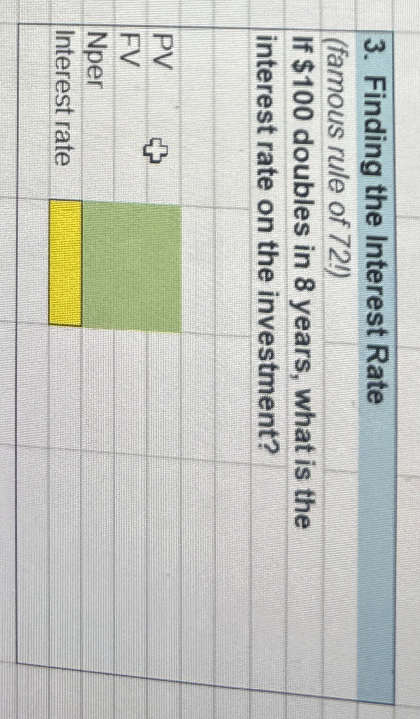 Solved Finding the Interest Rate(famous rule of 72 !) ﻿If | Chegg.com