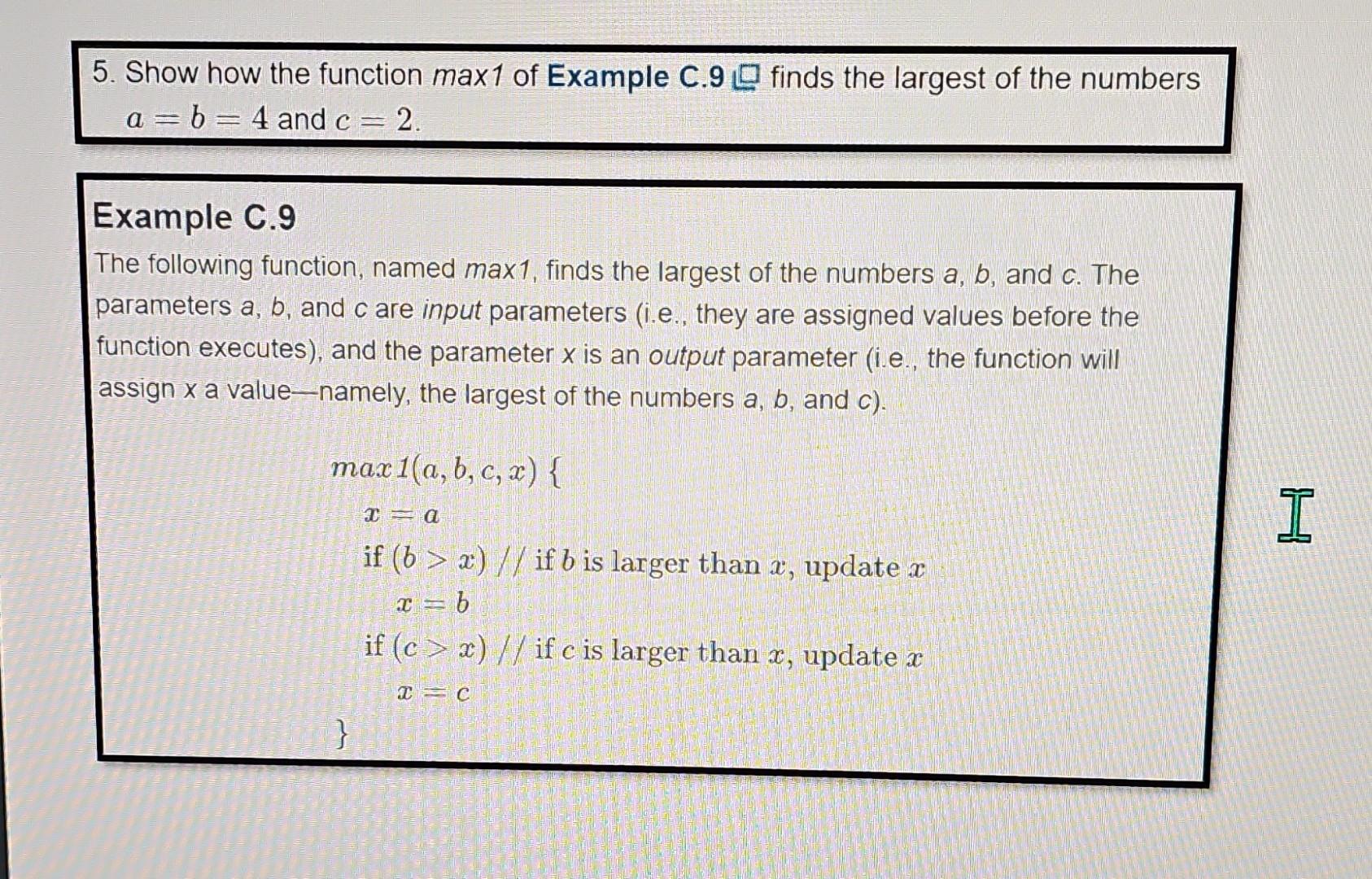 Solved 2. Show how the segment in Example C.7 ㅁ finds the | Chegg.com