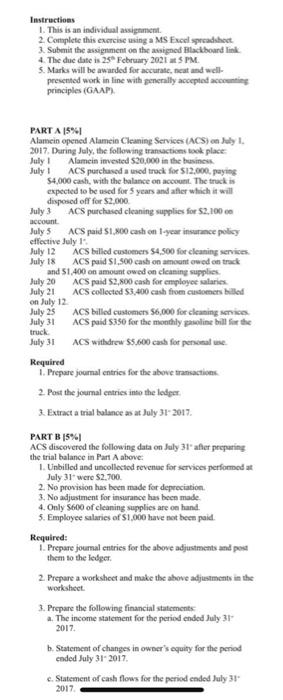 Solved Instructions 1. This is an individual assignment 2. | Chegg.com