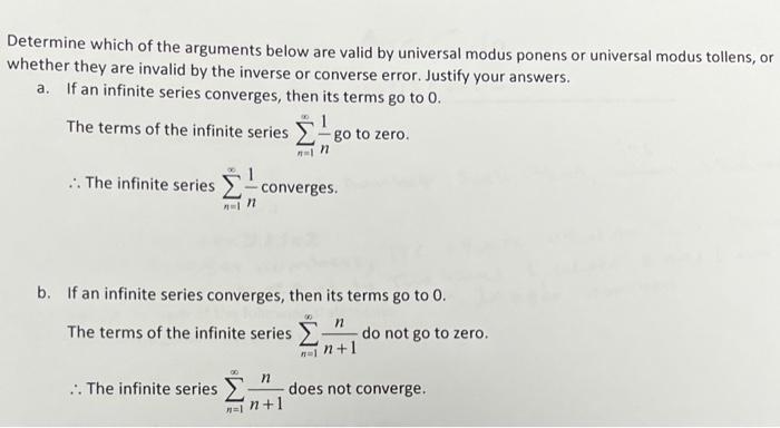 Solved Determine which of the arguments below are valid by | Chegg.com