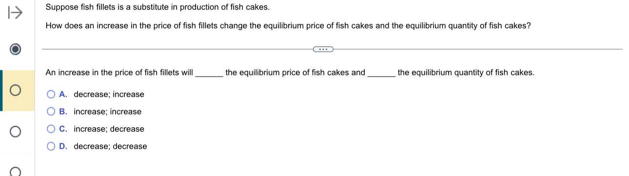 Solved Suppose fish fillets is a substitute in production of | Chegg.com