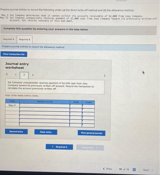 Solved Prepare journal entries to record the following under | Chegg.com